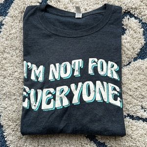 I’m Not For Everyone Graphic T in Navy size unisex XL